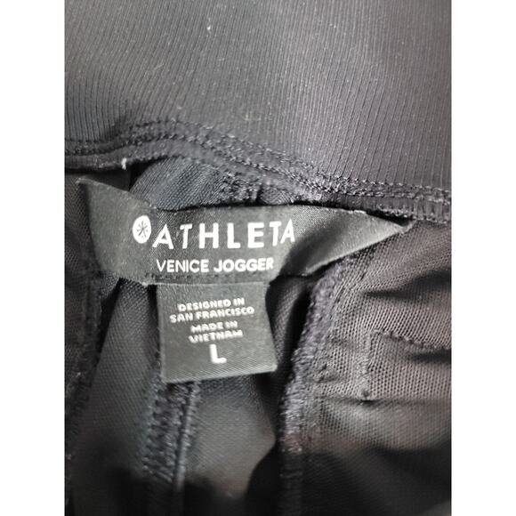 Athleta venice Jogger Womens SZ Large High Rise Black Pull On Pockets 597888-00 - Picture 6 of 9